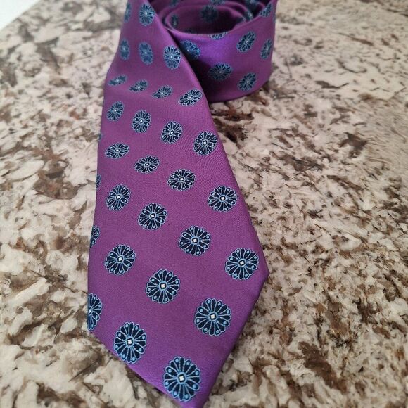 Ted Baker Purple Floral Silk Tie - Picture 1 of 7
